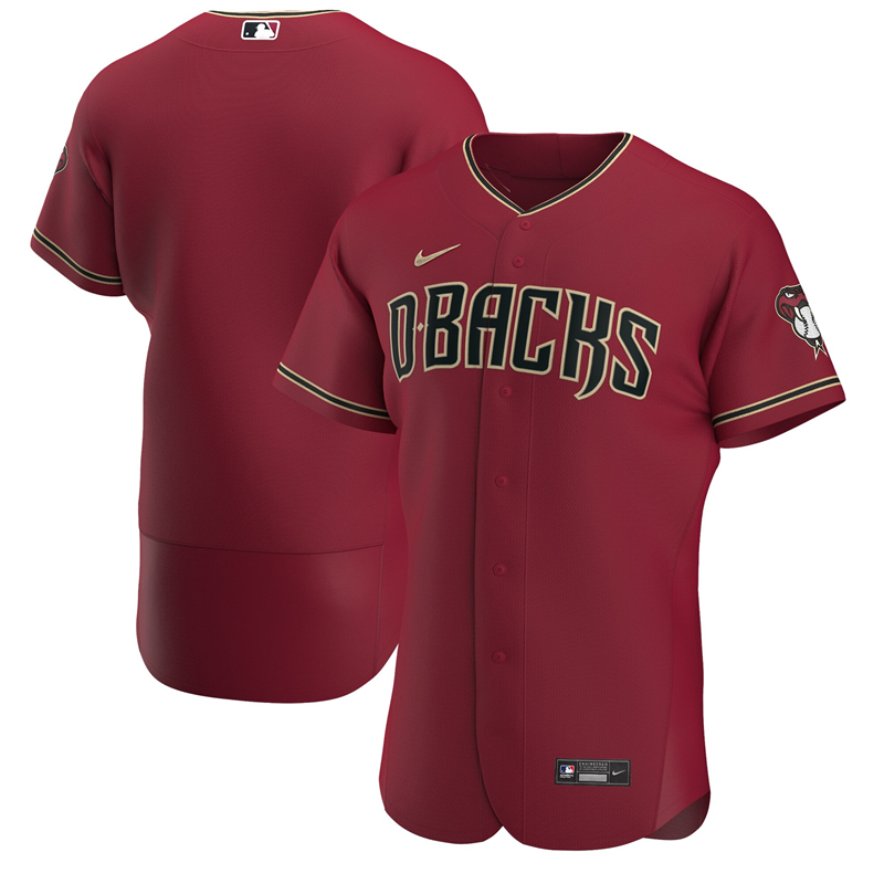 2020 MLB Men Arizona Diamondbacks Nike Crimson Alternate 2020 Authentic Team Jersey 1